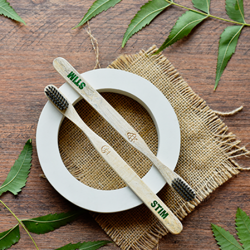 STIM Eco Charcoal Toothbrush With Neem Handle