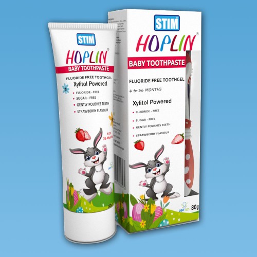Hoplin Baby Toothpaste - 6 Months To 3 Years - With Free Toothbrush